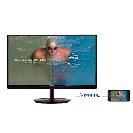 224E5EDSB/69  LCD monitor with SoftBlue Technology