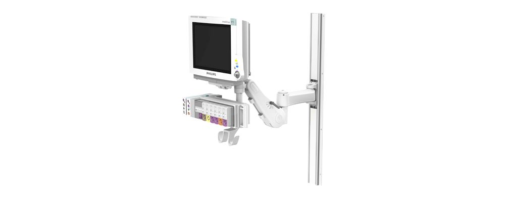 IntelliVue MP60/70: VHM™ with 8"/20.3 cm Extension Wall Mounting Kit