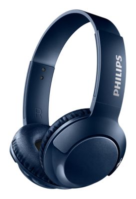 BASS+ Wireless On Ear Headphone with mic SHB3075BL/27 | Philips