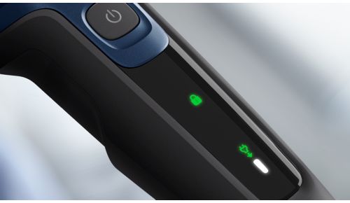 Pantalla LED con iconos para usar la afeitadora de forma intuitiva