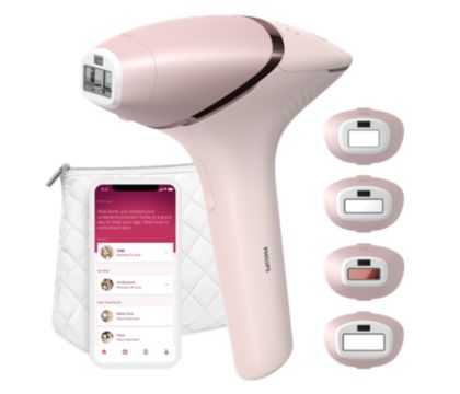 Philips Lumea Depiladora Luz Pulsada IPL Serie 8000 con Tecnología SenseIQ,  4 accesorios para el cuerpo, la cara, la zona del bikini y las axilas, con