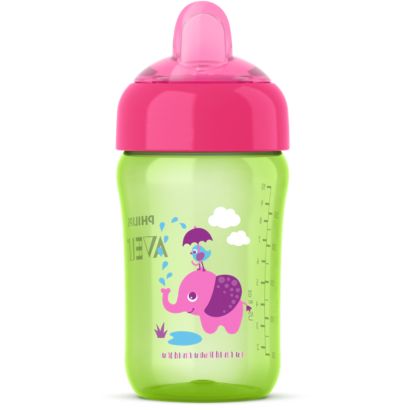 Snap-top lid keeps spout clean on the go