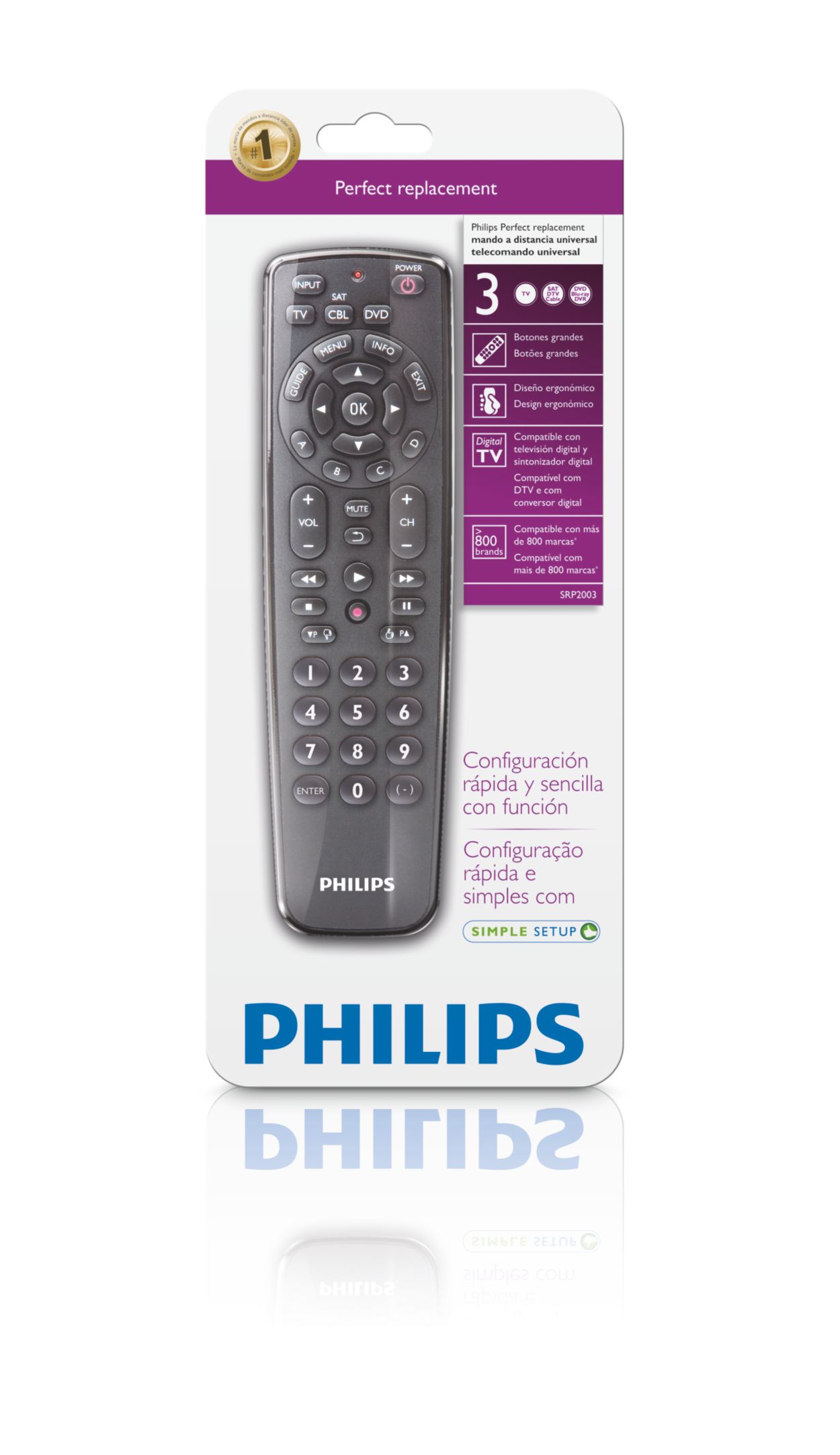 Mando a distancai de Reemplazo para Philips 37PFL5603D, Droguería y  Limpieza, Belleza, Cuidado Personal