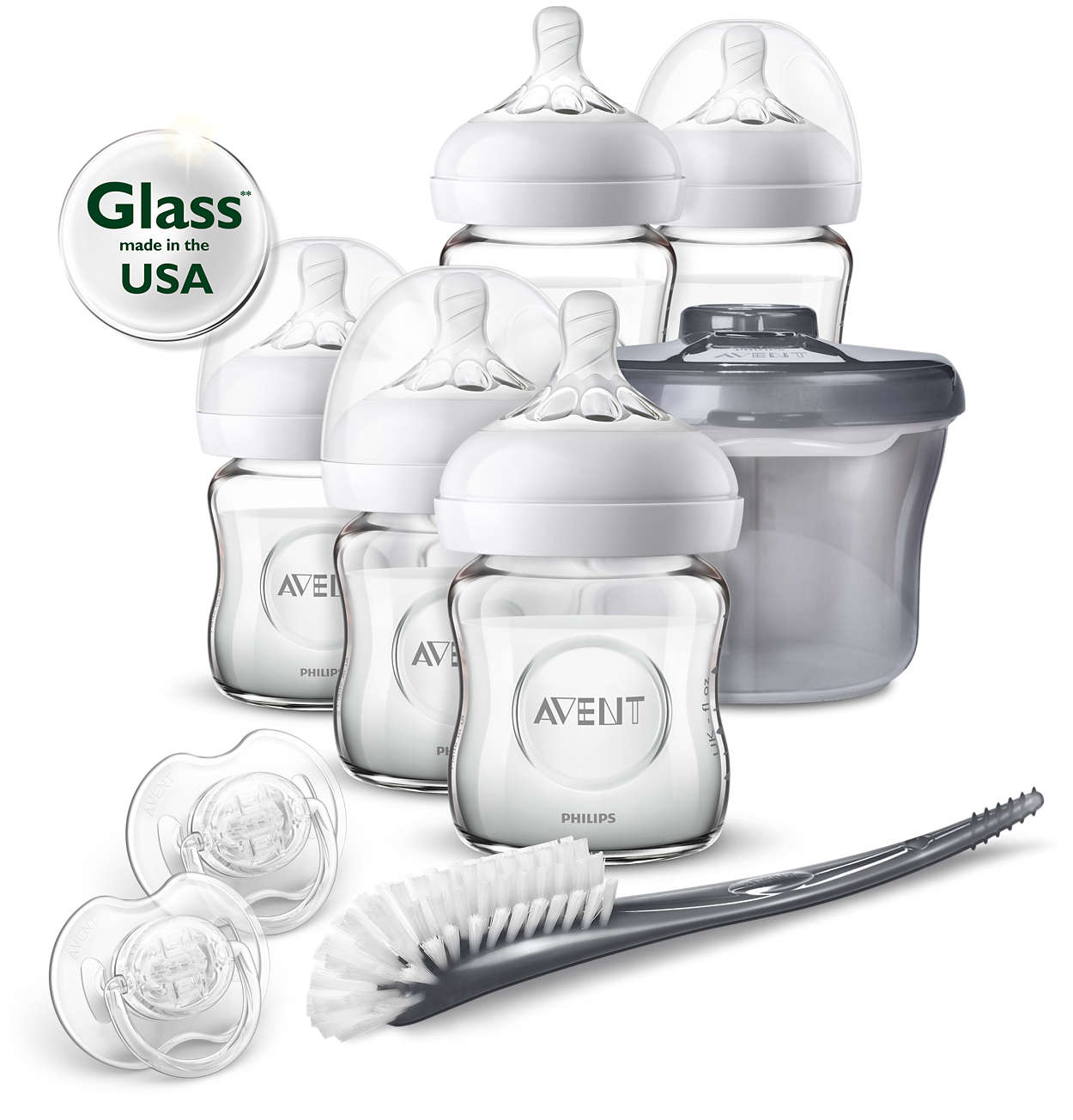 SCD201/01 Free Shipping Philips Avent Natural Glass Bottle Baby Gift Set 