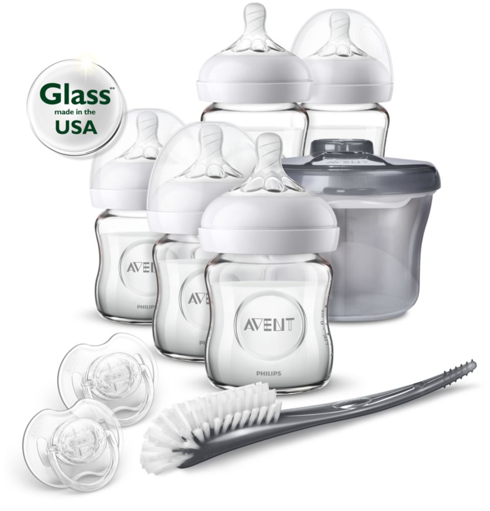 Philips avent natural glass bottle baby hot sale gift set