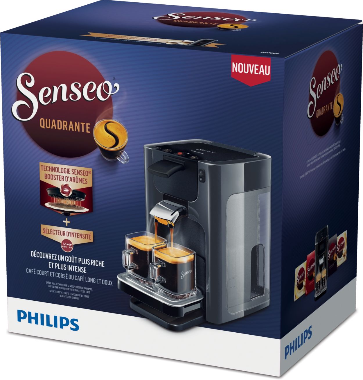 Senseo Quadrante Coffee Pod Machine - White/Black - Building Depot