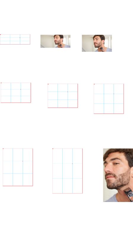 Man shaving his beard