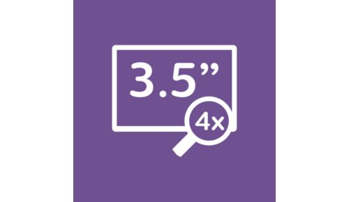 Pantalla de alta resolución de 8,5 cm (3,5 in) con visión nocturna