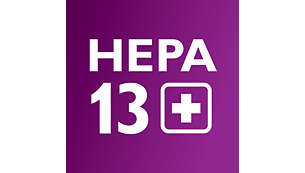 HEPA AirSeal med HEPA 13-filter fångar upp 99,99 % av dammet