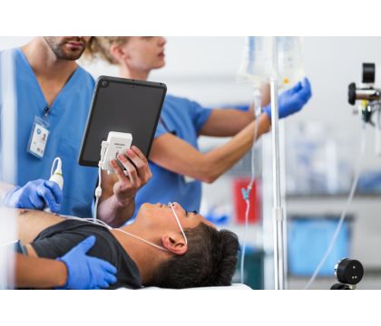 Lumify iOS transducers and accessories connected to iOS device