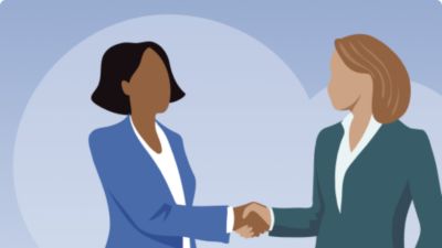 How to order illustration - patient and provider shaking hands