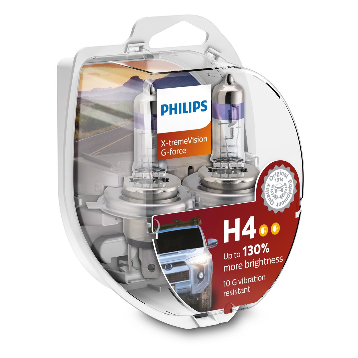  Philips H4 X-treme Vision Car Headlight Bulbs. 12v 55w. :  Automotive