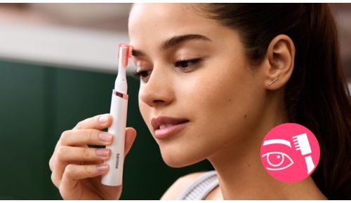 2- and 4-mm eyebrow comb for uniform hair length