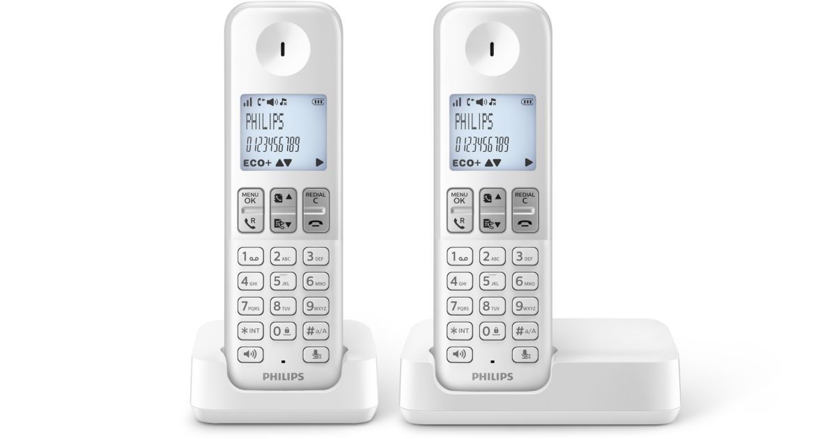 Cordless phone D2502W/01 | Philips