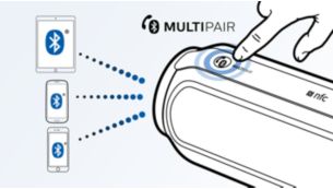 Mūzikas pārnešana starp 3 ierīcēm, izmantojot MULTIPAIR