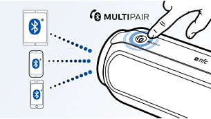 Natychmiastowe przełączanie muzyki między 3 urządzeniami dzięki funkcji MULTIPAIR