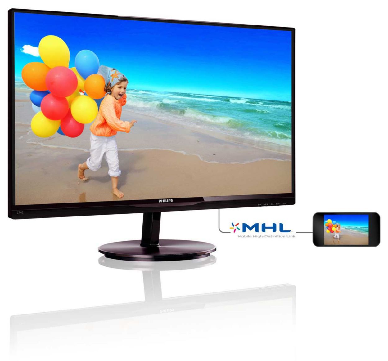 ЖК-монитор с функцией SmartImage Lite 274E5QHAB/00 | Philips