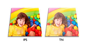 Tecnologia LED IPS per immagini ampie e colori precisi