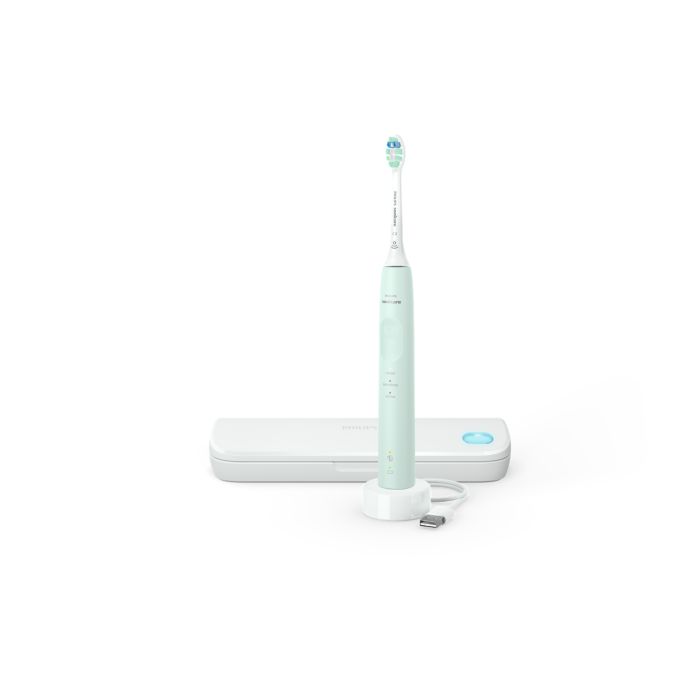 告别手动刷牙的麻烦。使用声波震动技术。