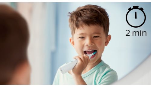 Helps kids brush for the dentist-recommended time