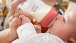 Nipple releases milk when baby actively drinks