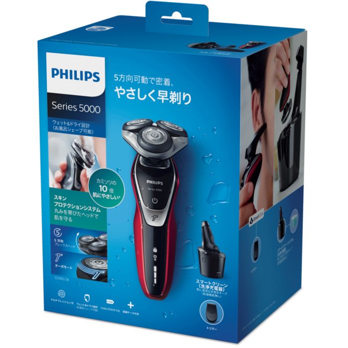 Shaver series 5000 ウェット＆ドライ電気シェーバー S5390/26 | Philips