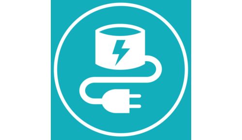 30 minuti di funzionamento cordless con 6 ore di ricarica