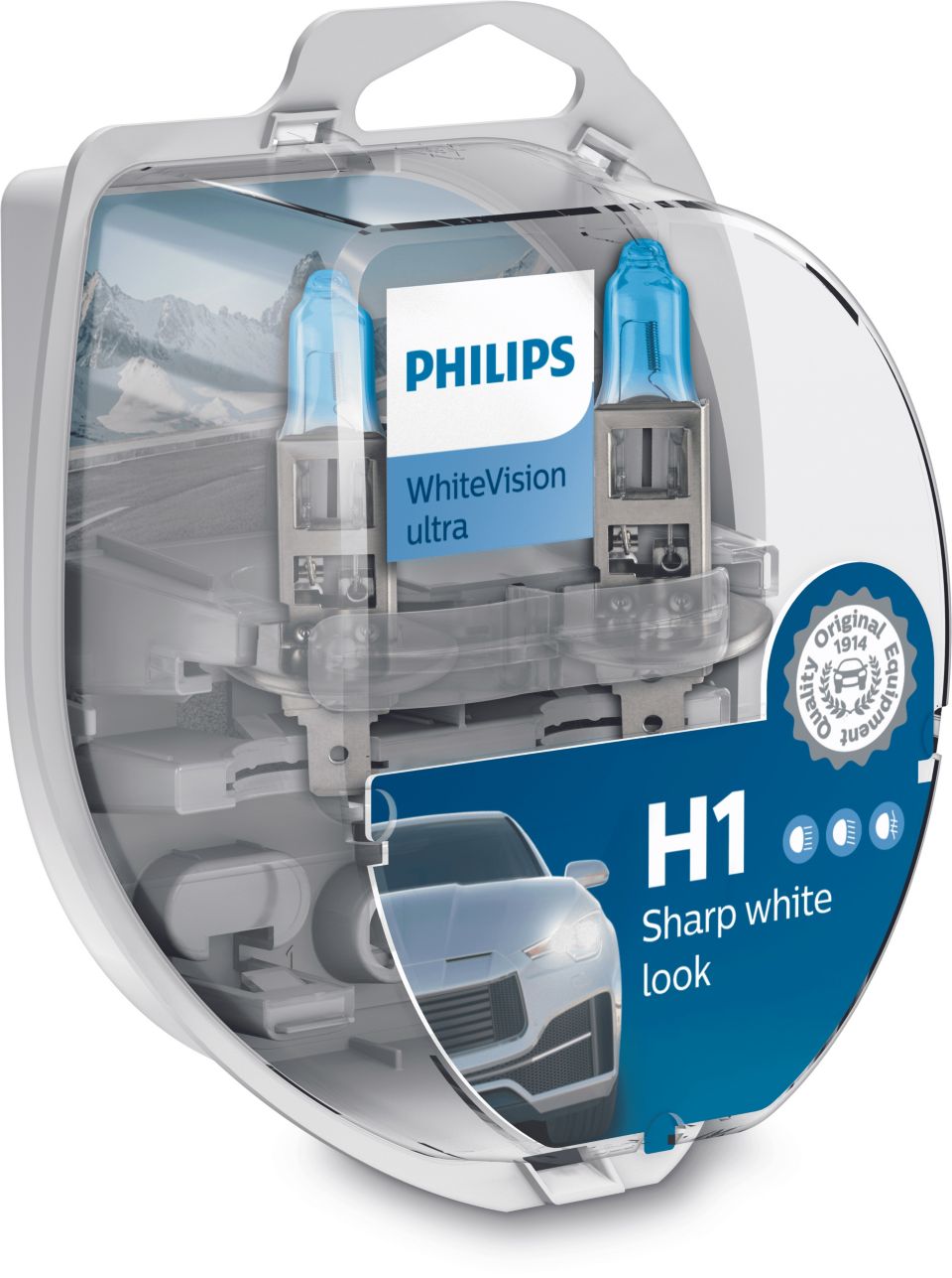 Philips WhiteVision Ultra Car Headlight Bulbs H7 (Twin Pack) White