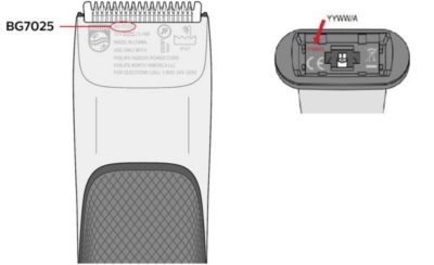 Modell- und Seriennummer Philips Groomer