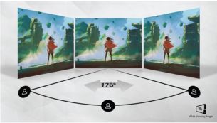 La pantalla VA proporciona unas imágenes asombrosas con amplios ángulos de visualización