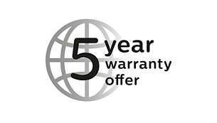 5 year warranty offer