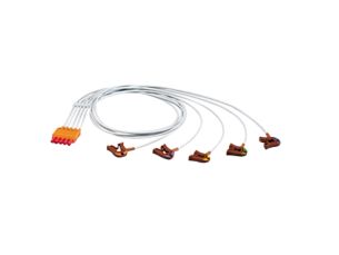 ECG lead set, 5-lead, Grabber, Chest, AAMI, OR Lead Set