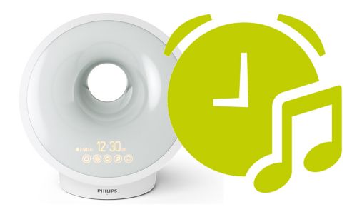 Wachen Sie mit Wecktönen oder Musik auf