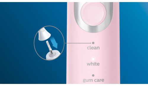 Brush heads select the optimal mode and intensity