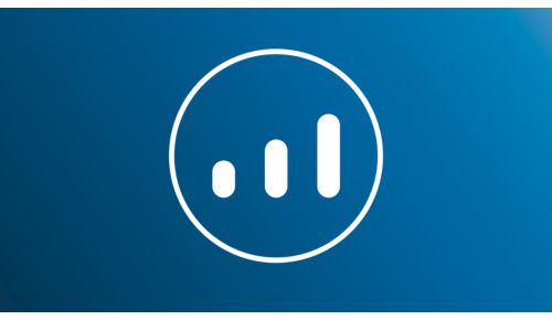 Kies uit 2 poetsstanden en 3 intensiteitsniveaus