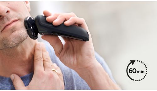 60 minutes of shaving from a 1 hour charge