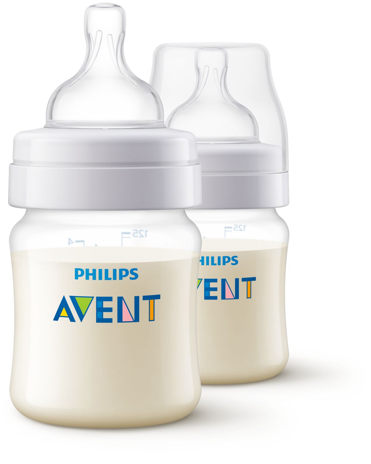 Philips Avent Biberón anticólicos para recién nacido, 4 unidades, flujo 1,  SCF421/47