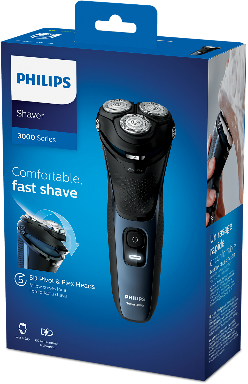 Shaver series 3000 Wet or Dry electric shaver, Series 3000 Shaver series 3000 Wet or Dry electric shaver, Series 3000