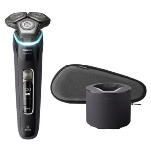 Shaver series 9000 乾濕兩用電鬍刀配備 SkinIQ 技術
