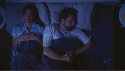 OSA Awareness, Snoring, Couple in bed, male and female