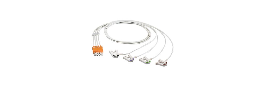 4-adr. Elektrodenkabel m. Clip Elektrodenkabel