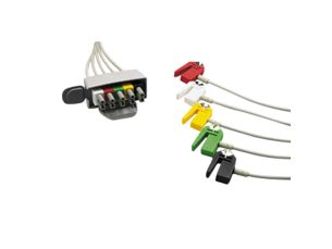 5-adr. E.kabel, Clip, IEC Telemetrie-Elektrodenkabel