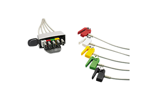5-adr. E.kabel, Clip, IEC Telemetrie-Elektrodenkabel