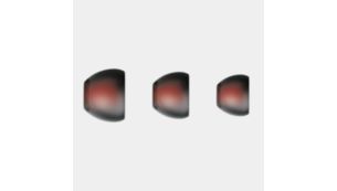 Choose from 3 pairs of ear caps for the perfect fit for you