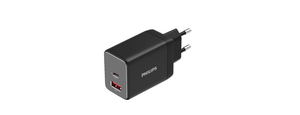 Επιτοίχιος φορτιστής με θύρα USB-A και USB-C