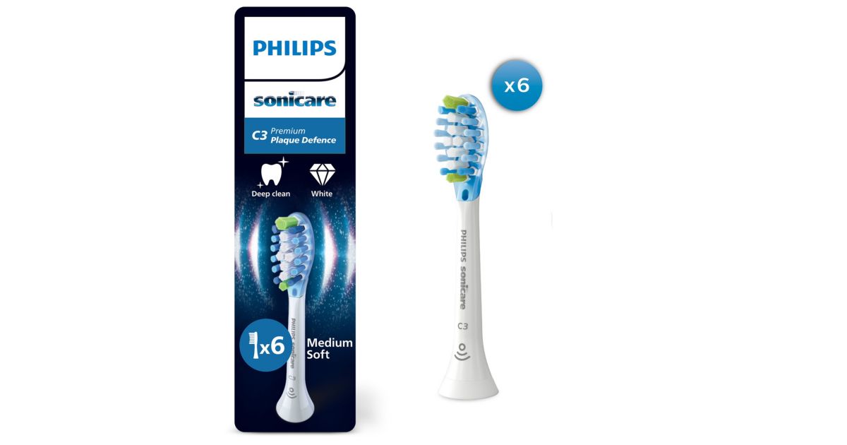 Philips Sonicare Premium Plaque Defence 6-balenie kefkových nadstavcov HX9046/87 - hlavný produktový obrázok Philips
