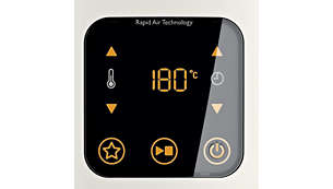 Ecran digital pentru control uşor al timpului şi al temperaturii