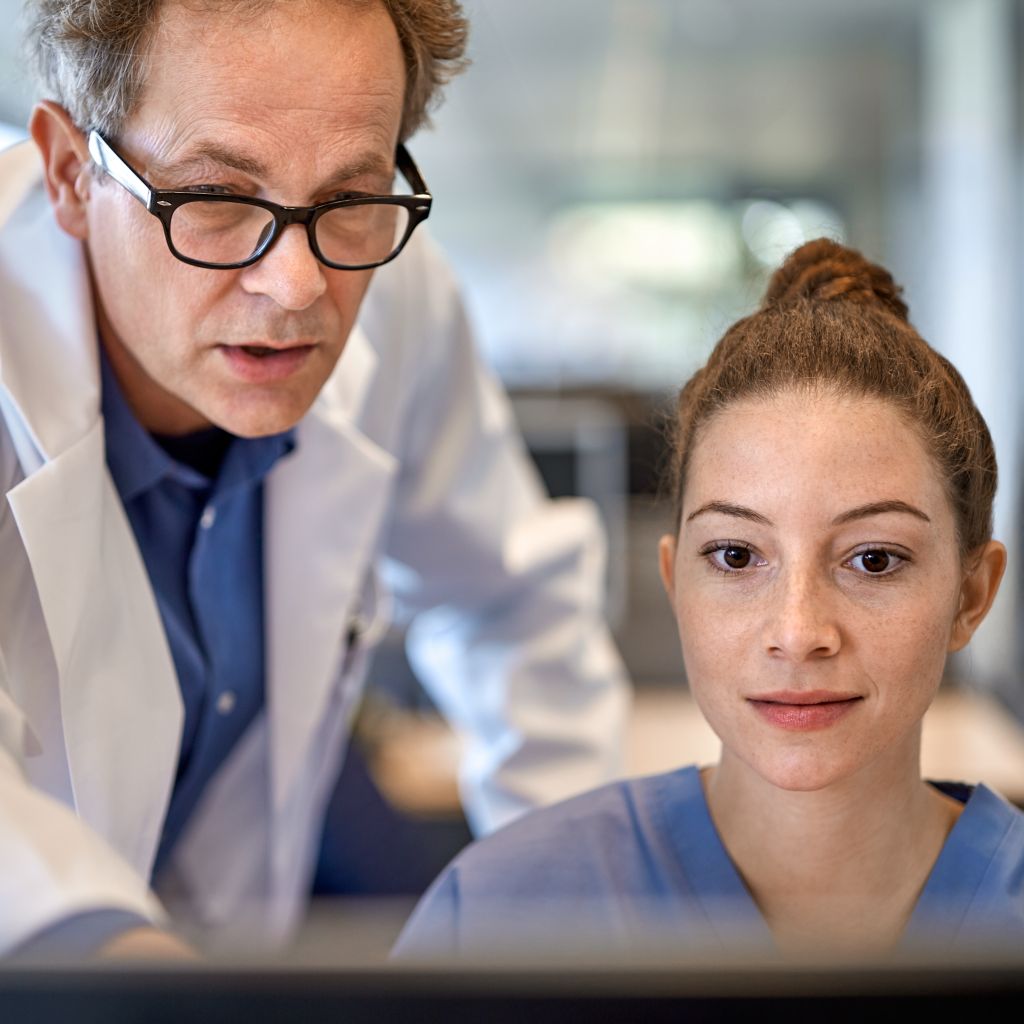 Doctors analyzing report