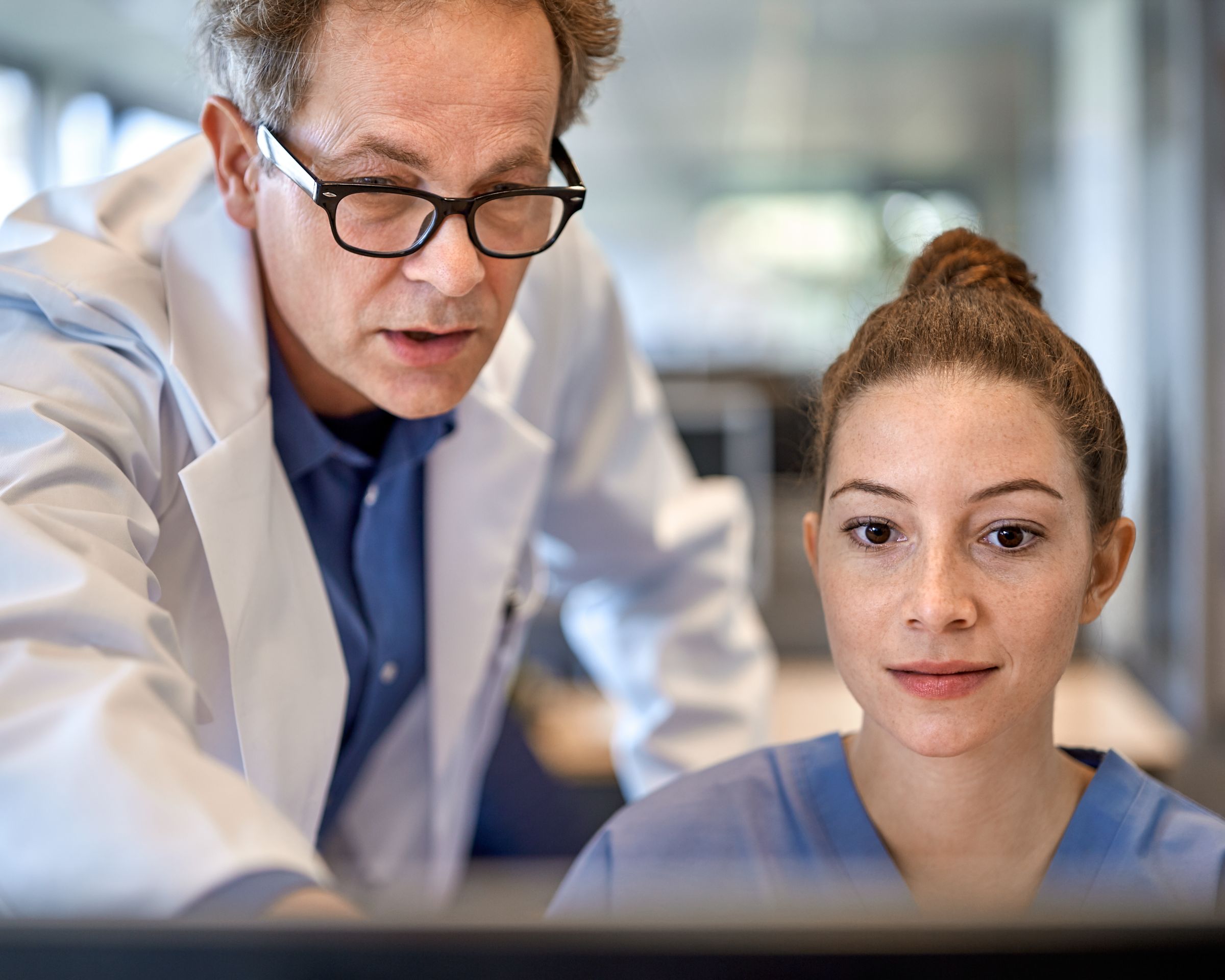 Doctors analyzing report