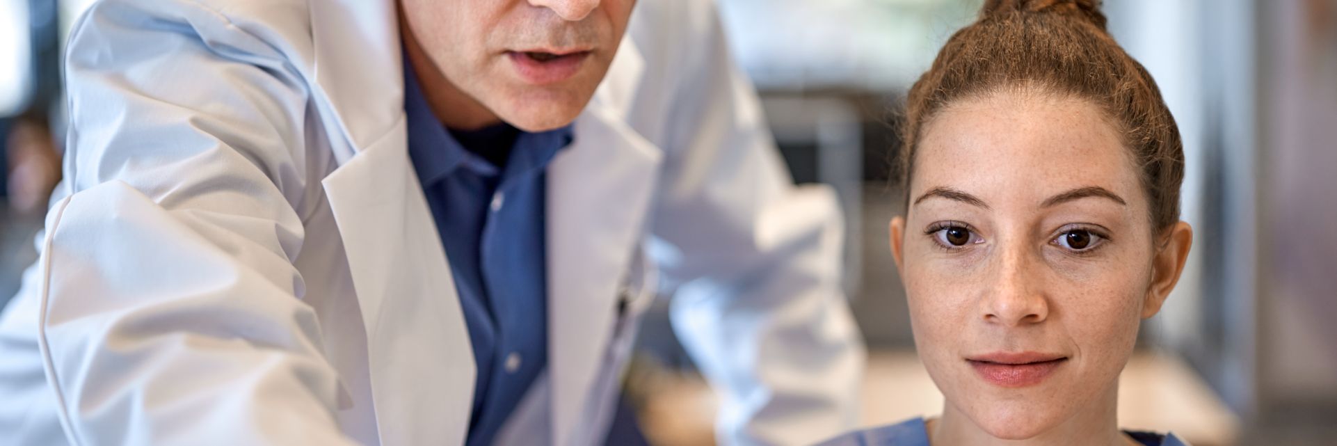 Oncology general image - doctor and nurse looking at screen
